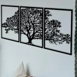 wall art drieluik boom