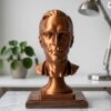 busto de cobre bronce de alto brillo