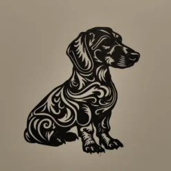 wall art dachshund dachshund sitting