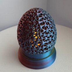Huevo de Pascua de vela de té azul