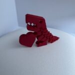 Dinosaurio de San Valentín con corazón