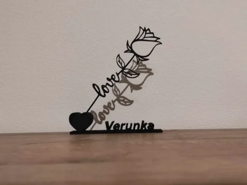 Valentijn Love roos met naam