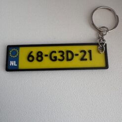 keychain number plate with chain
