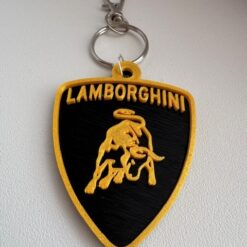 Keyring Lamborghini keychain gold/black