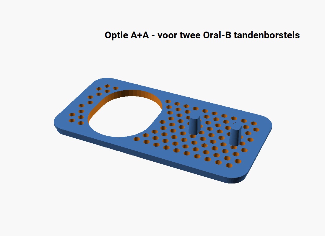 deksel met 2 tandenborstelhouders