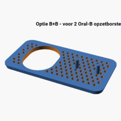 deksel met 2 opzetborstelhouders