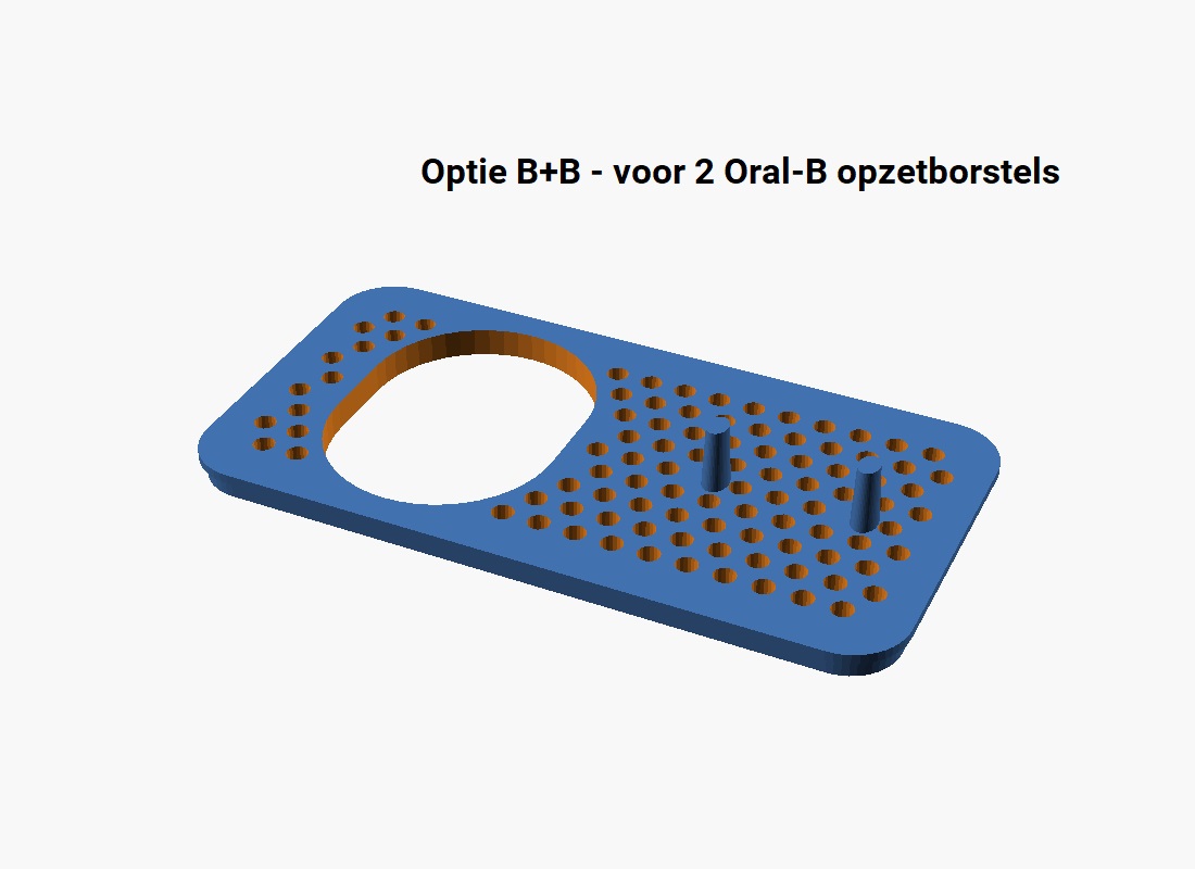 deksel met 2 opzetborstelhouders