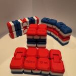 Cubo infinito rojo blanco azul