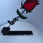 Rose d'amour de la Saint-Valentin avec nom