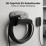Wandhouder laadkabel elektrische auto, 3D geprint